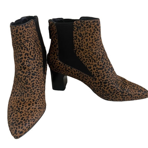Cole Haan Women’s Classics Etta Ankle Bootie Leopard Print Real Fur size 8 - Picture 1 of 8